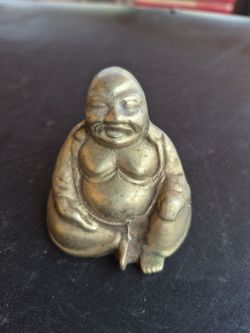 Brass Laughing Buddha Figurine
