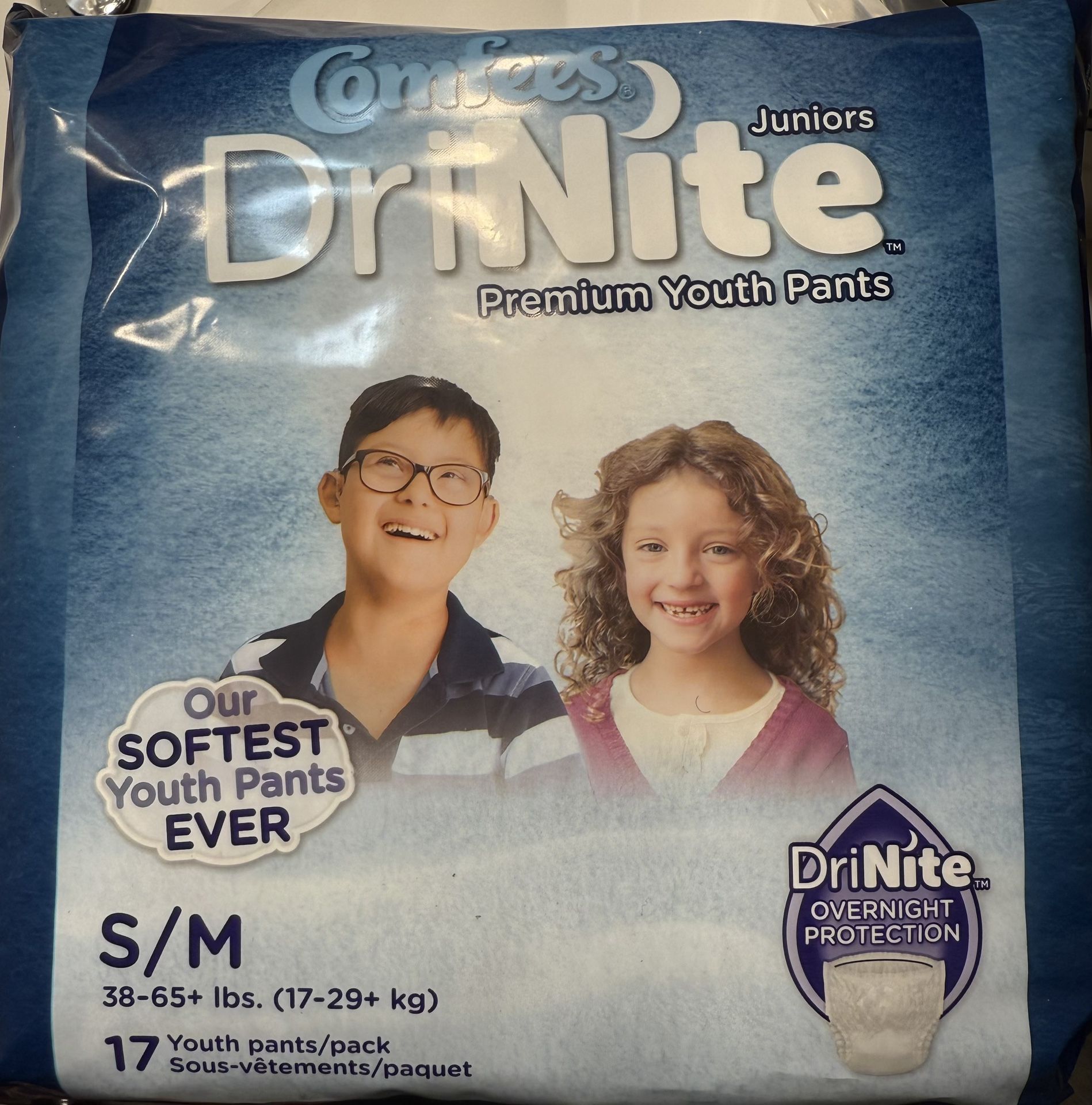 Comfees DriNite Juniors Youth Underwear Small / Medium