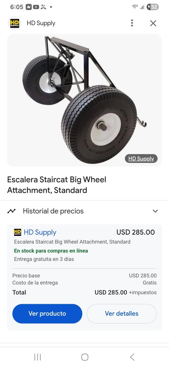 Staircat Big Wheel Attachment Dtanfard