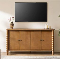 NEW 63" Teak 4-Door Sideboard – Buffet, Credenza or TV Console