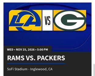 Rams vs Packers 2 tickets