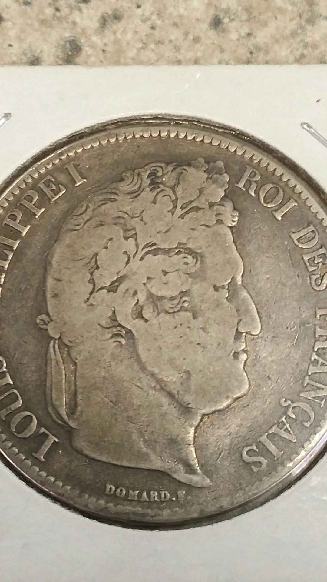 1836 silver 5 franc 40.00