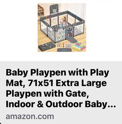 Indoor or outdoor playpen extra large