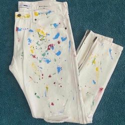 Men’s Jeans, Distressed, Splatter