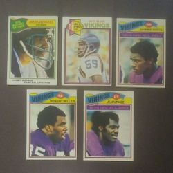 1977 Topps Minnesota Vikings 1979 All-Pro Record Breaker Alan Page Sammie White Robert Miller Jim Marshall Matt Blair Football Card Cards Lot Vintage 