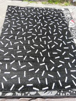 Black And White Area Rug