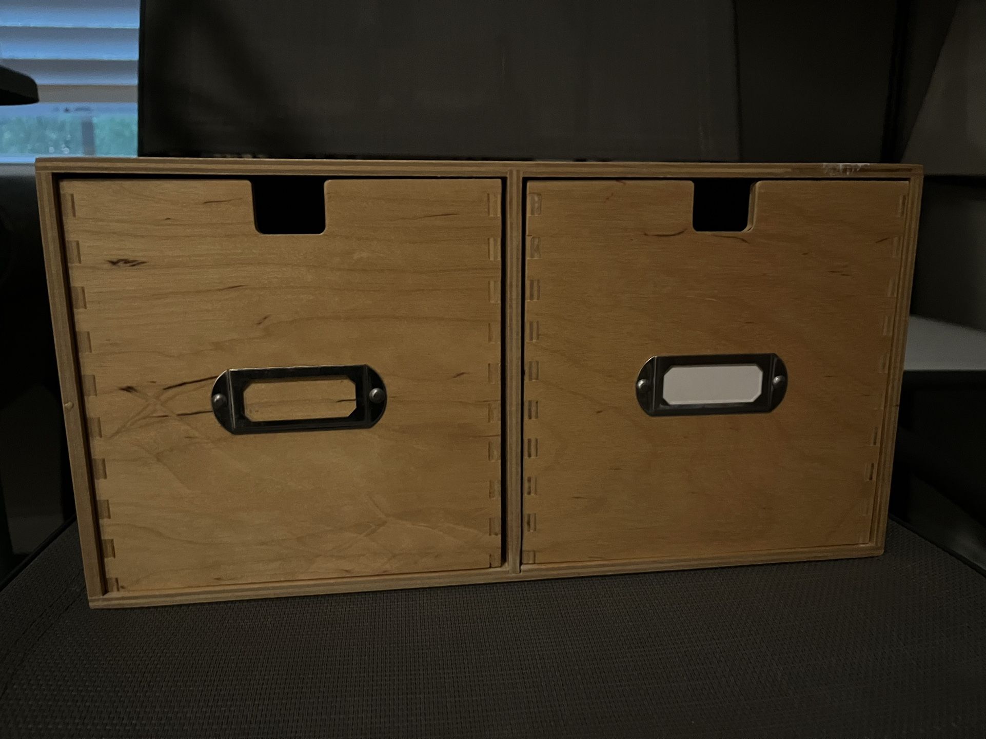 2 Drawer Wooden Box Organizer