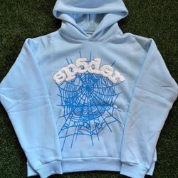 Sp5der Web Hoodie Sky Blue 