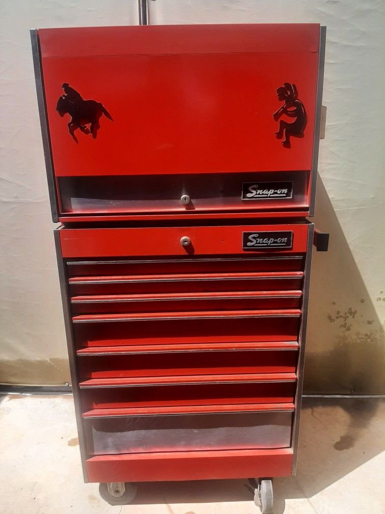 🧰🧲Vintage Snap-on Toolbox (INC TOOLS) & WORK TABLE 