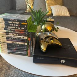 Xbox 360 With Games And Controllers