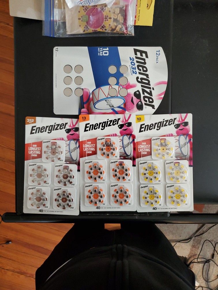 Energizer Zinc Air Hearing Aid Batteries All 4 Cases For 40 $