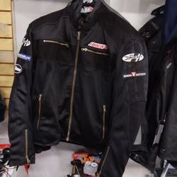 Joe Rocket Black Motorcycle Jacket size large.