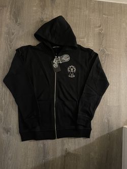 Chrome Hearts Black Cross Zip-Up Hoodie 