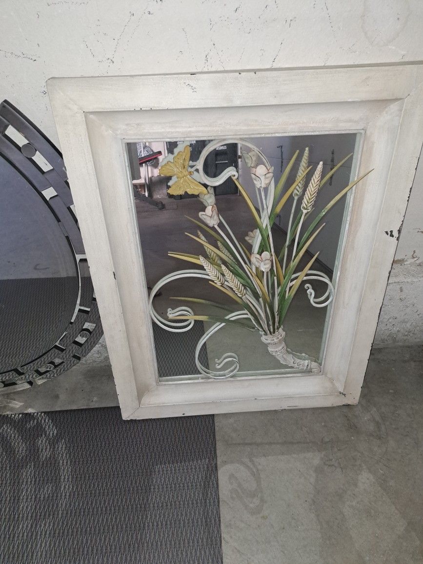 Framed Metal Artwork Mirror