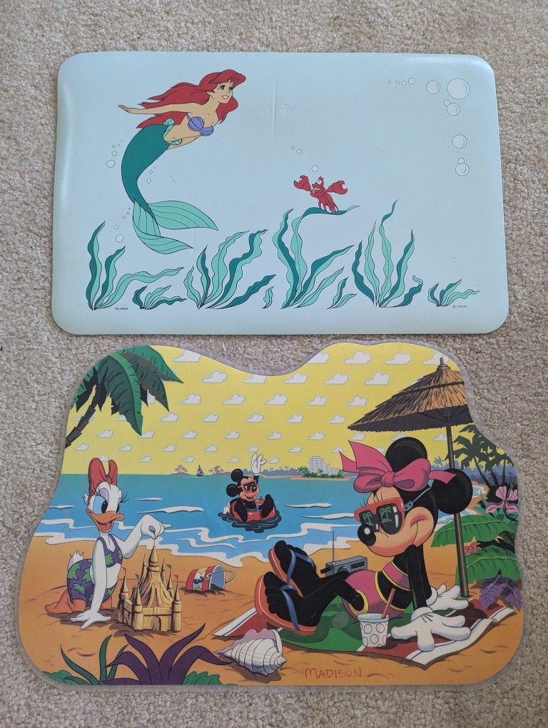 To Disney Placemats Mickey Mouse Ariel Little Mermaid Games Kids Toy