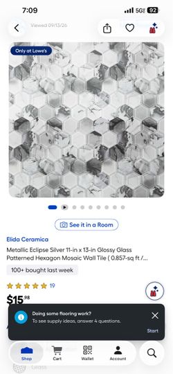 Metallic eclipse Glass mosaic