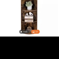 Vasagle LBC71BX Wooden Corner Bookcase Simple 5 Tier Book Shelf Orgnizer Bookshelf