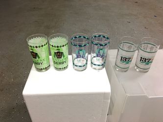 Kentucky Derby Julip Glasses. Limited edition. 137, 141, and 142 races. $10 each, all 6 for $50.