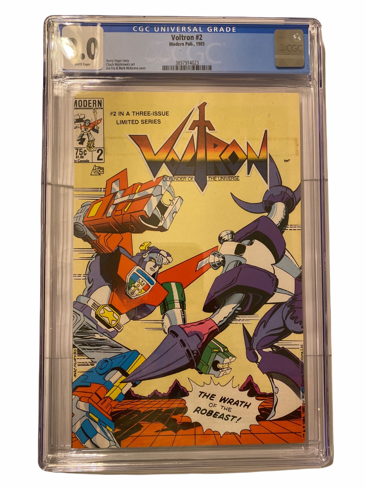 Marvel Comics Voltron #2 Comic Book CGC 8.0