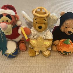 Winnie The Pooh Holiday Stuff Animals