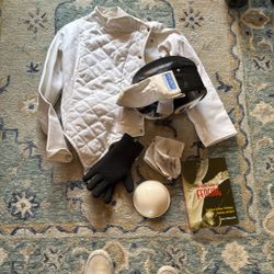 Fencing Mask Shirt Gloves Book 