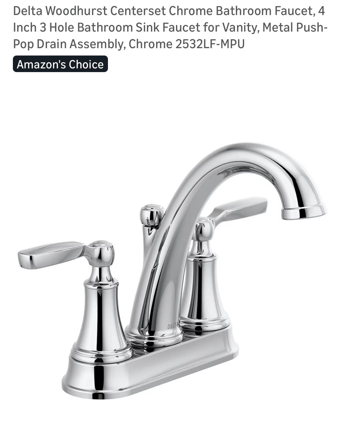 Delta Woodhurst center set bathroom faucet