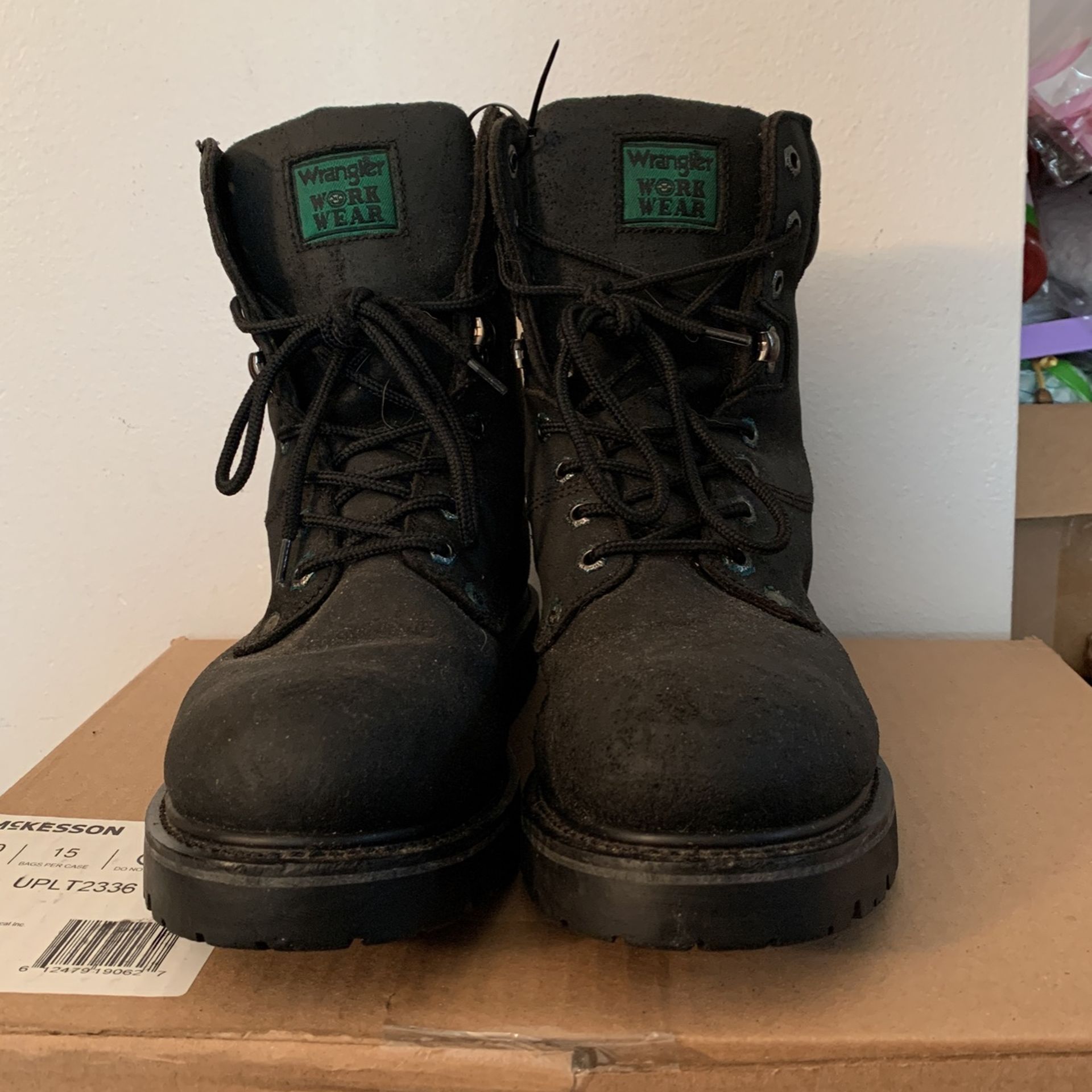 WRANGLER WORK WEAR STEEL TOE BOOTS