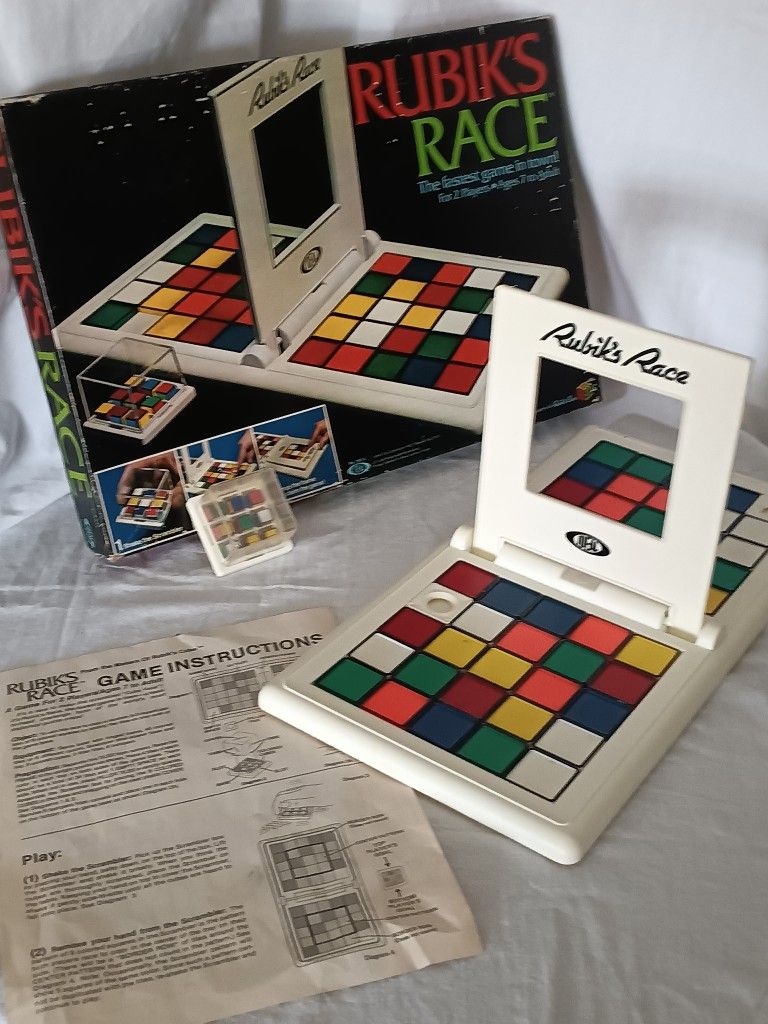 Vintage Rubiks Race Board Game Complete