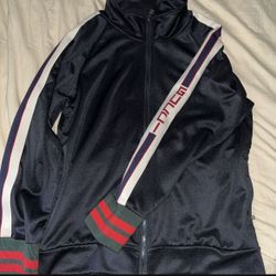 Italian Jacket Black Track Suit Size Medium Technical Jacket Medium