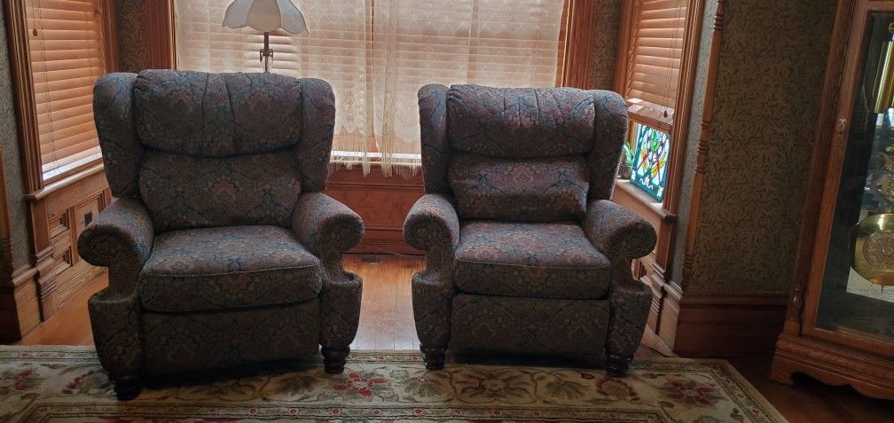 Two Motioncraft Push Back Recliners $50 each