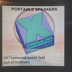 Purple Square Bluetooth Speaker, Extremely Portable For Phones & Laptops