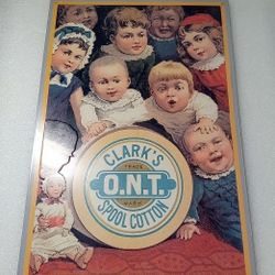 VTG AAA Sign Co. Clark's Spool Cotton Metal Sign Ahead Of All Of Them
