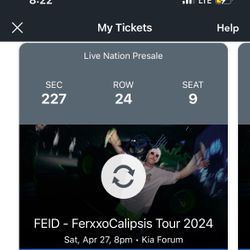 (2) FEID CONCERT TICKETS | 04/27/24