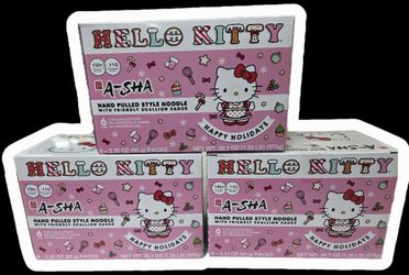 3 Box (18pack) Hello Kitty A-Sha Noodle Pack- Best Before: Nov. 13, 2025