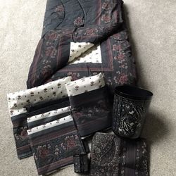 King Size Comforter Set w/Shower Curtain