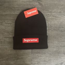 Black Supreme Box Logo Beanie
