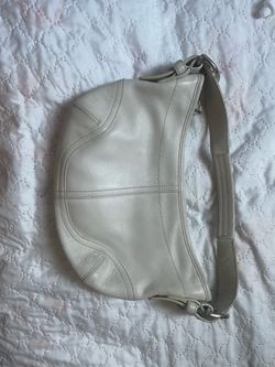 Vintage white coach handbag