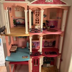 Barbie House, Dolls And Accessories
