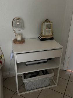 White Bedside Table