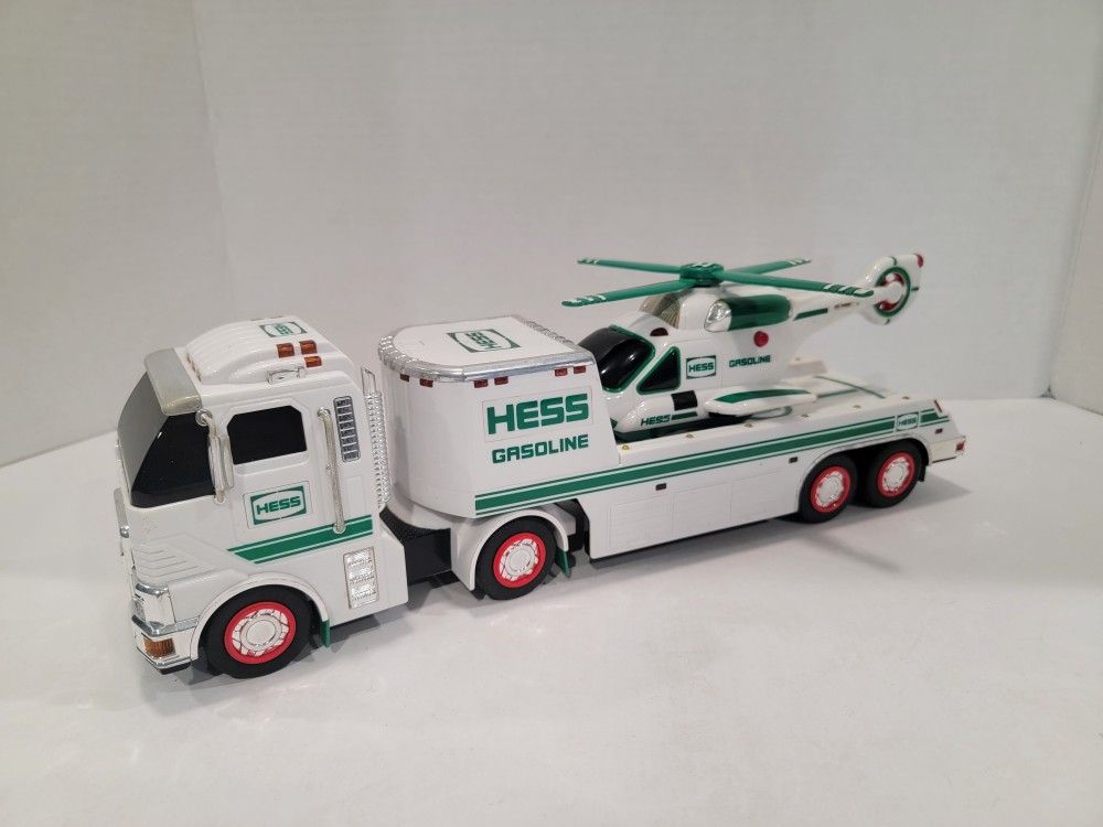 2006 Hess Toy Truck & Helicopter ~ Lights Work On Truck, Not On Helicopter