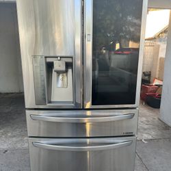 Lg Counter, Depth 4 Door, Stainless, Steel, Fridge