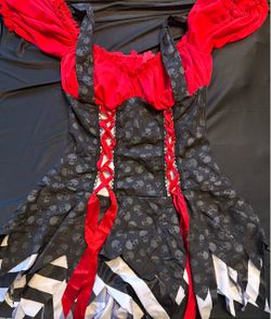Gothic Skull Print Halloween Costume Dress