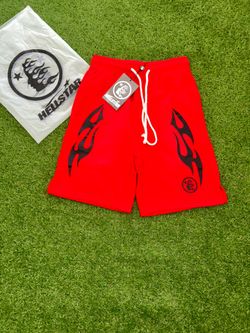 Red Hellstar Flame Shorts Size S New