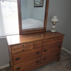 Antique Dresser With Mirror 
