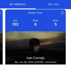 Ivan Cornejo Concert Tickets 