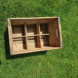 Vintage Wooden Milk Case