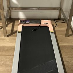 Pink And Grey Walk Pad Treadmill 