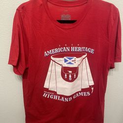 Men’s American Heritage Highland Games Athlete Tshirt, Large 