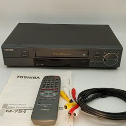 Toshiba,VCR with Remote, Manual And Cable. Works Fine! 