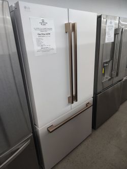 $1199 (THIS WEEK ONLY: 50% OFF FRENCH 3 DOOR REFRIGERATORS) LG 27 Cu Ft 36W